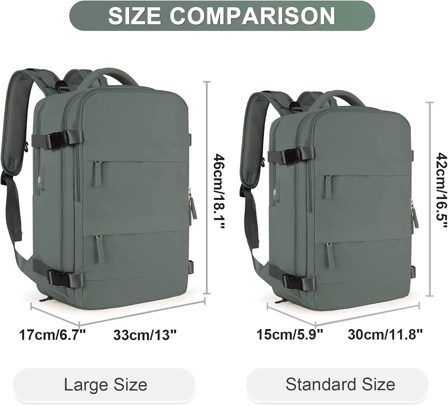 coofay Large Travel Backpack For Women Men Airline Approved Carry On Backpack Flight Approved Waterproof Sports Luggage Backpack Casual Daypack Small Hiking Backpack