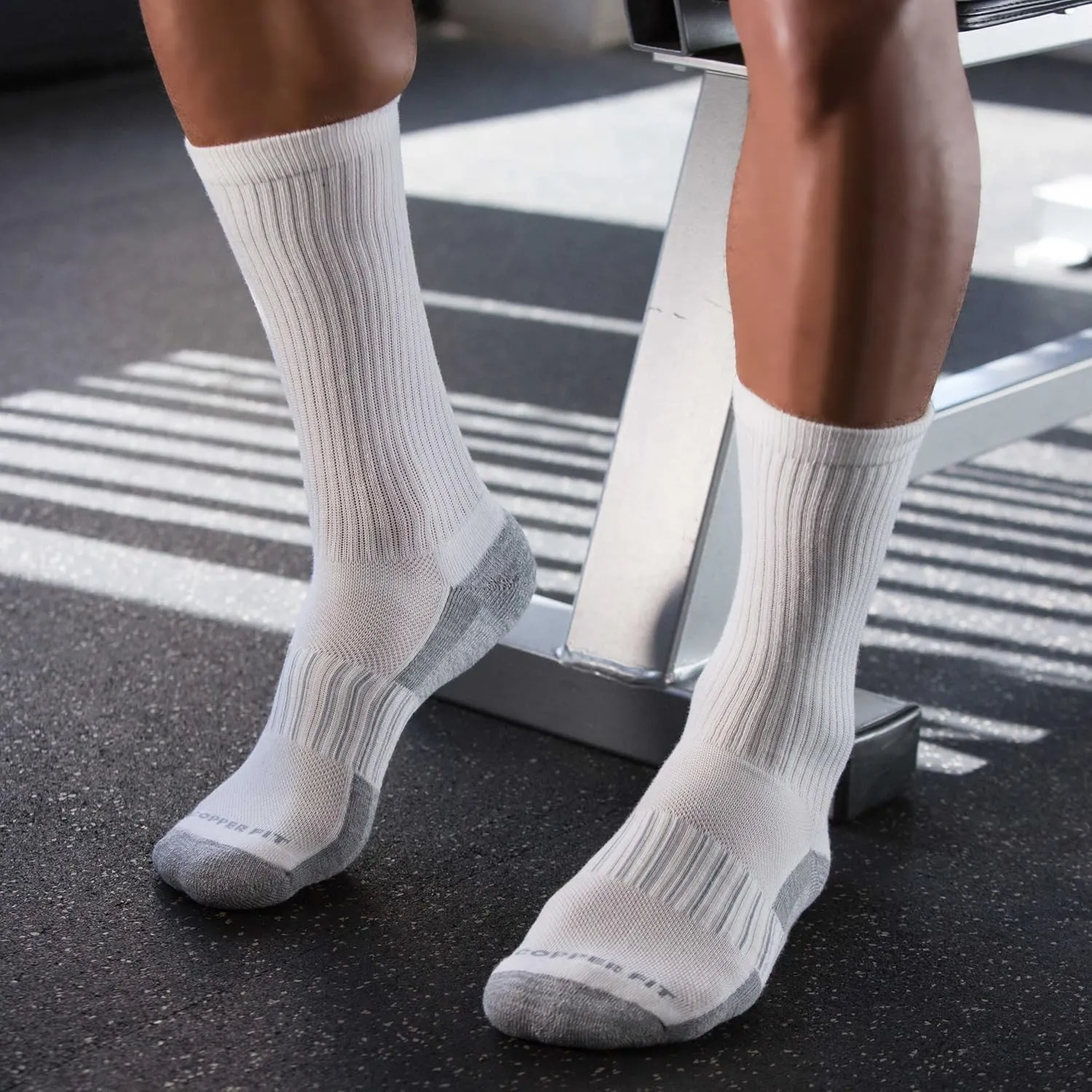 Copper Fit Unisex Crew Length Sport Socks, 2 Pair