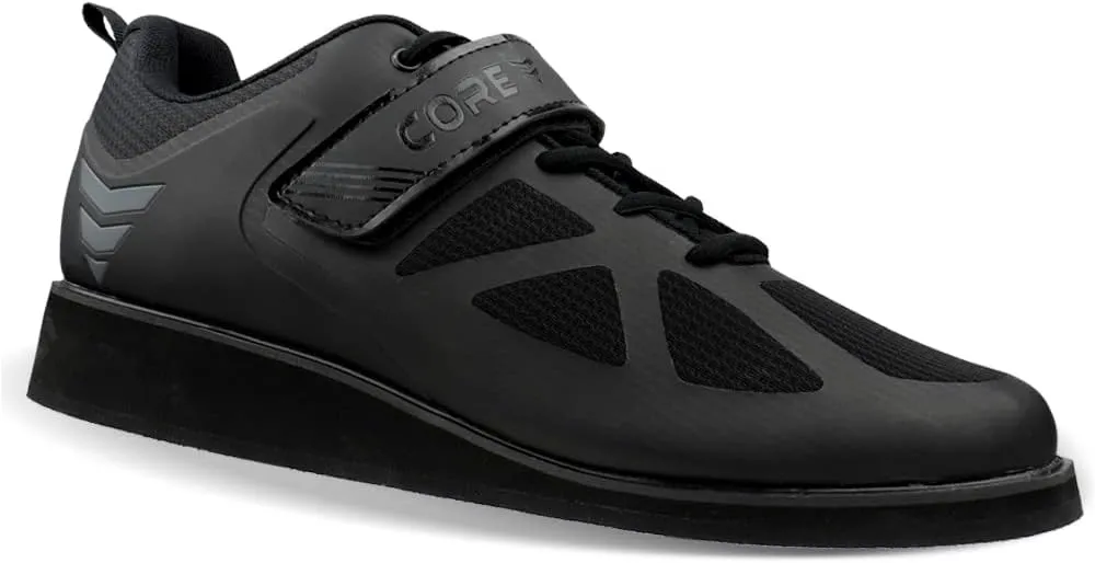 Core Weightlifting Shoes - Squat Shoes for Men and Women – Weight Lifting Shoes for Powerlifting, Deadlifting & Crossfit - Strap and Lace-Up Gym Shoes – Non-Slip Olympic Lifting Shoes with 0.67" Heels