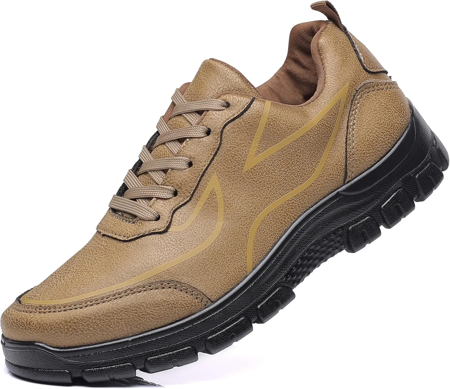 COSIDRAM Men's Casual Shoes Stylish Embossed Crocodile Print Sneakers Soft Walking Loafers