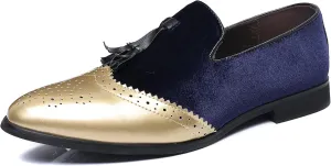 COSIDRAM Men's Casual Shoes Tassel Loafers Wingtip Brogues Comfort Slip on Walking Velvet Shoes