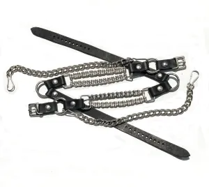 Dangerous Threads Biker Boots Boot Chains Black Topgrain Cowhide Leather with Cycle Chains