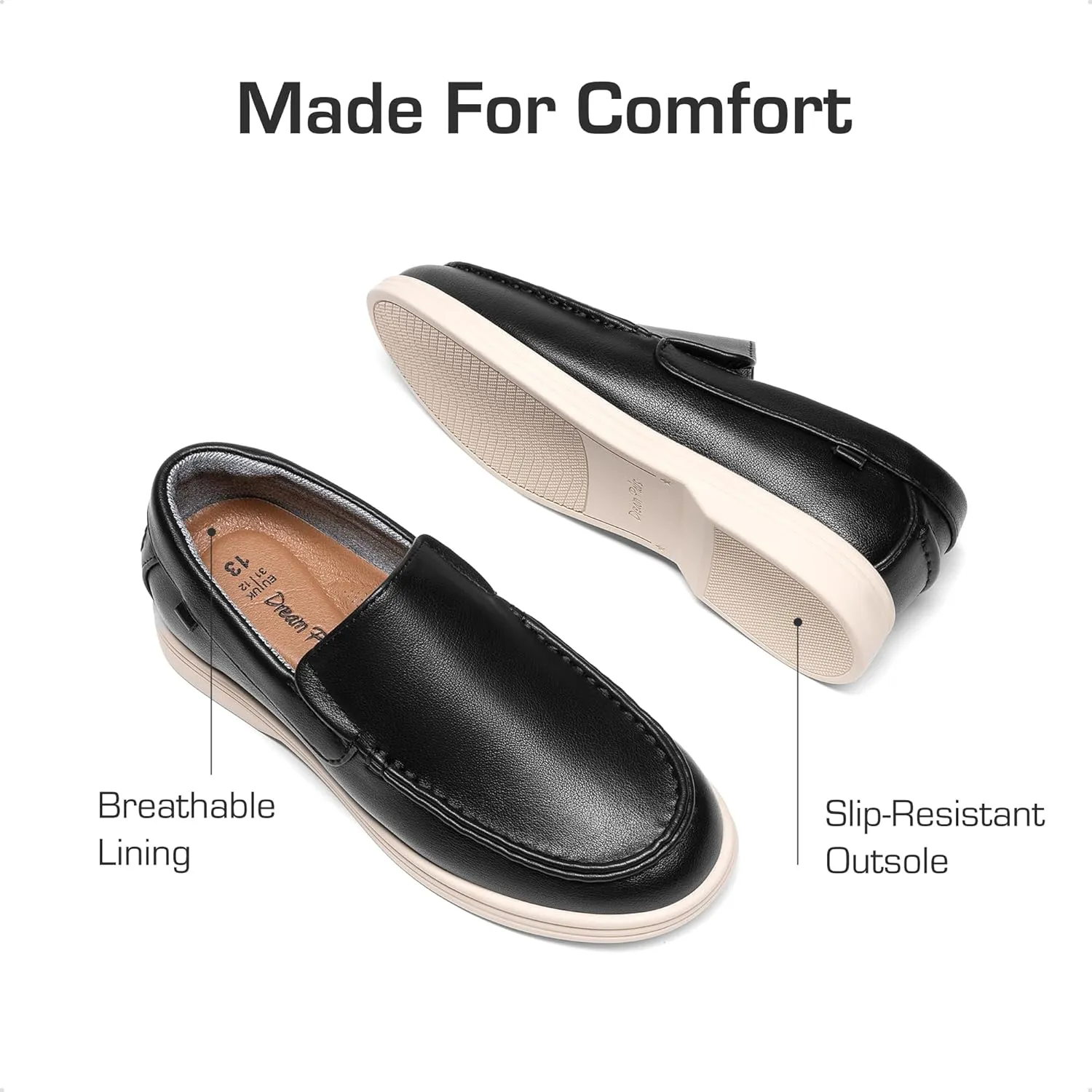 DREAM PAIRS Boys Dress Shoes Slip-On Loafers Casual Flat Shoes (Toddler/Little Kid/Big Kid)