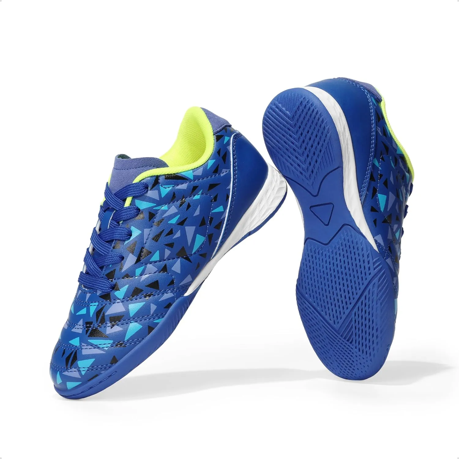 DREAM PAIRS Boys Girls Indoor Sneakers Lace Up Sport Athletic Casual IC Youth Futsal Football Soccer Shoes for Little/Big Kid