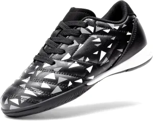 DREAM PAIRS Boys Girls Indoor Sneakers Lace Up Sport Athletic Casual IC Youth Futsal Football Soccer Shoes for Little/Big Kid