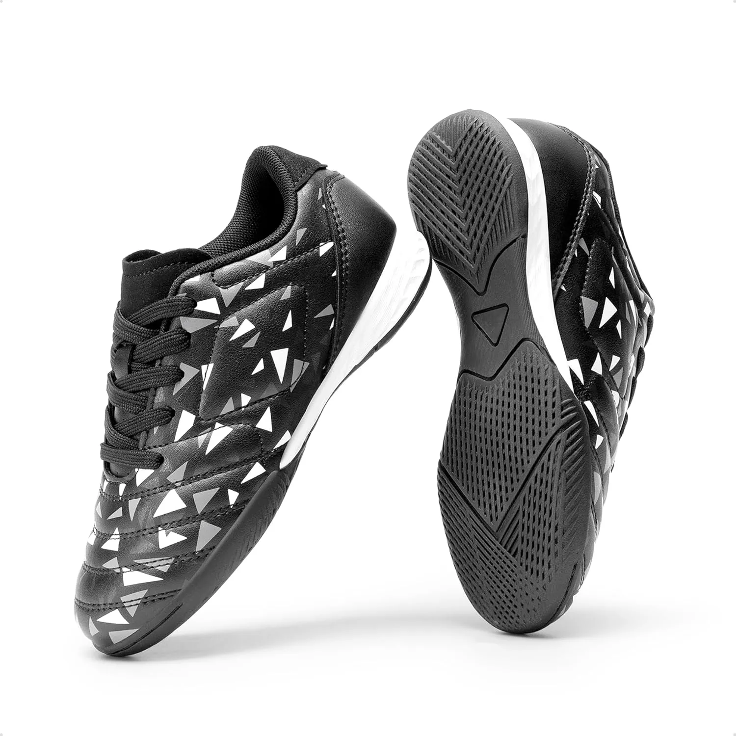 DREAM PAIRS Boys Girls Indoor Sneakers Lace Up Sport Athletic Casual IC Youth Futsal Football Soccer Shoes for Little/Big Kid