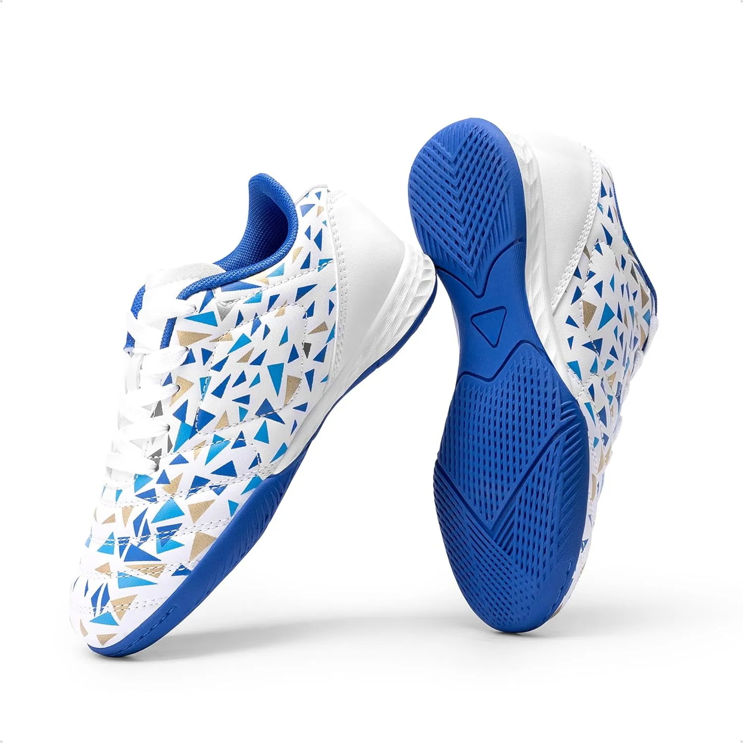 DREAM PAIRS Boys Girls Indoor Sneakers Lace Up Sport Athletic Casual IC Youth Futsal Football Soccer Shoes for Little/Big Kid