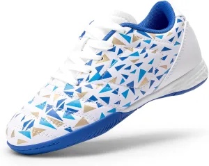 DREAM PAIRS Boys Girls Indoor Sneakers Lace Up Sport Athletic Casual IC Youth Futsal Football Soccer Shoes for Little/Big Kid