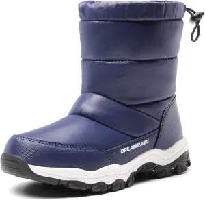 DREAM PAIRS Boys Girls Snow Boots Lightweight Slip Resistant Mid Calf Winter Shoes for Little/Big Kid
