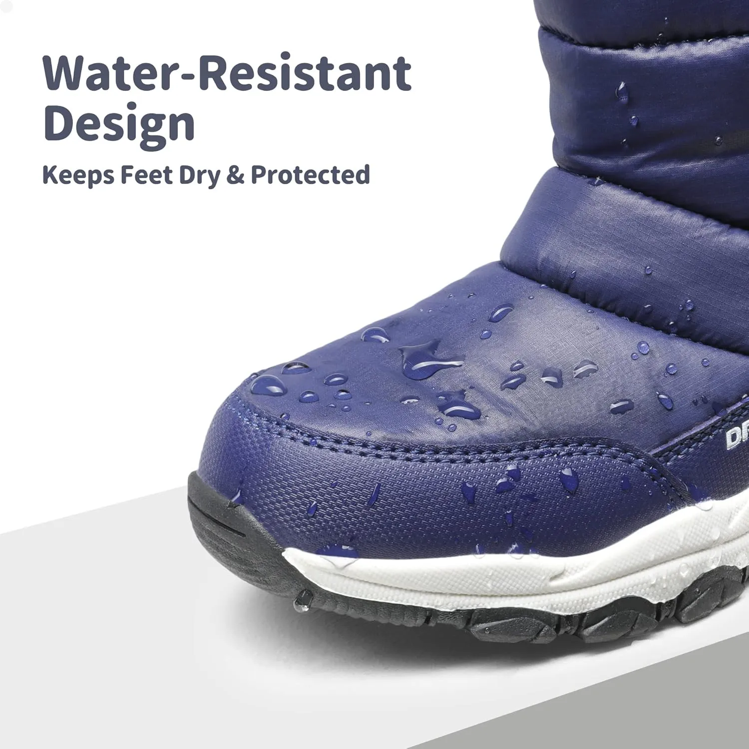DREAM PAIRS Boys Girls Snow Boots Lightweight Slip Resistant Mid Calf Winter Shoes for Little/Big Kid