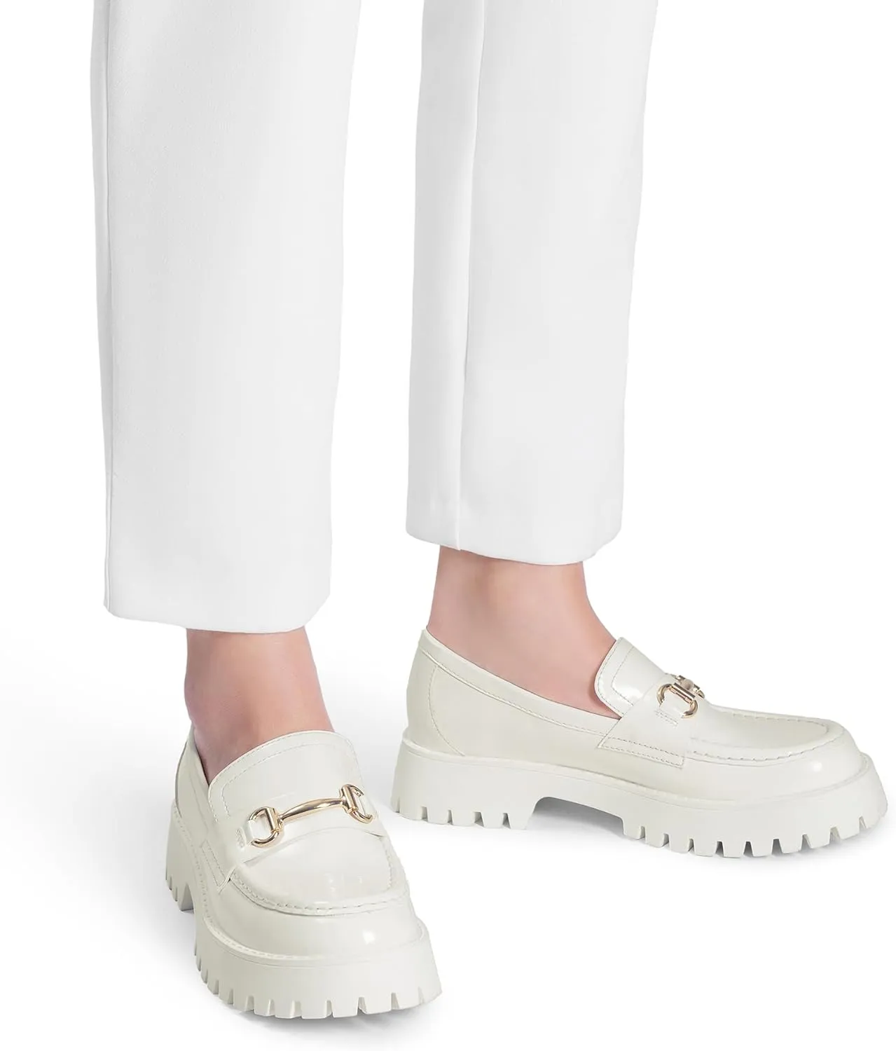 DREAM PAIRS Loafers for Women Platform Chunky Penny Loafer Slip On Casual Dressy Business Shoes with Arch Support