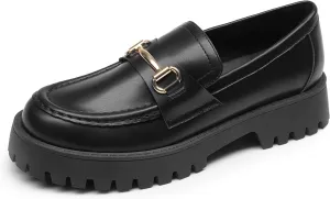 DREAM PAIRS Loafers for Women Platform Chunky Penny Loafer Slip On Casual Dressy Business Shoes with Arch Support