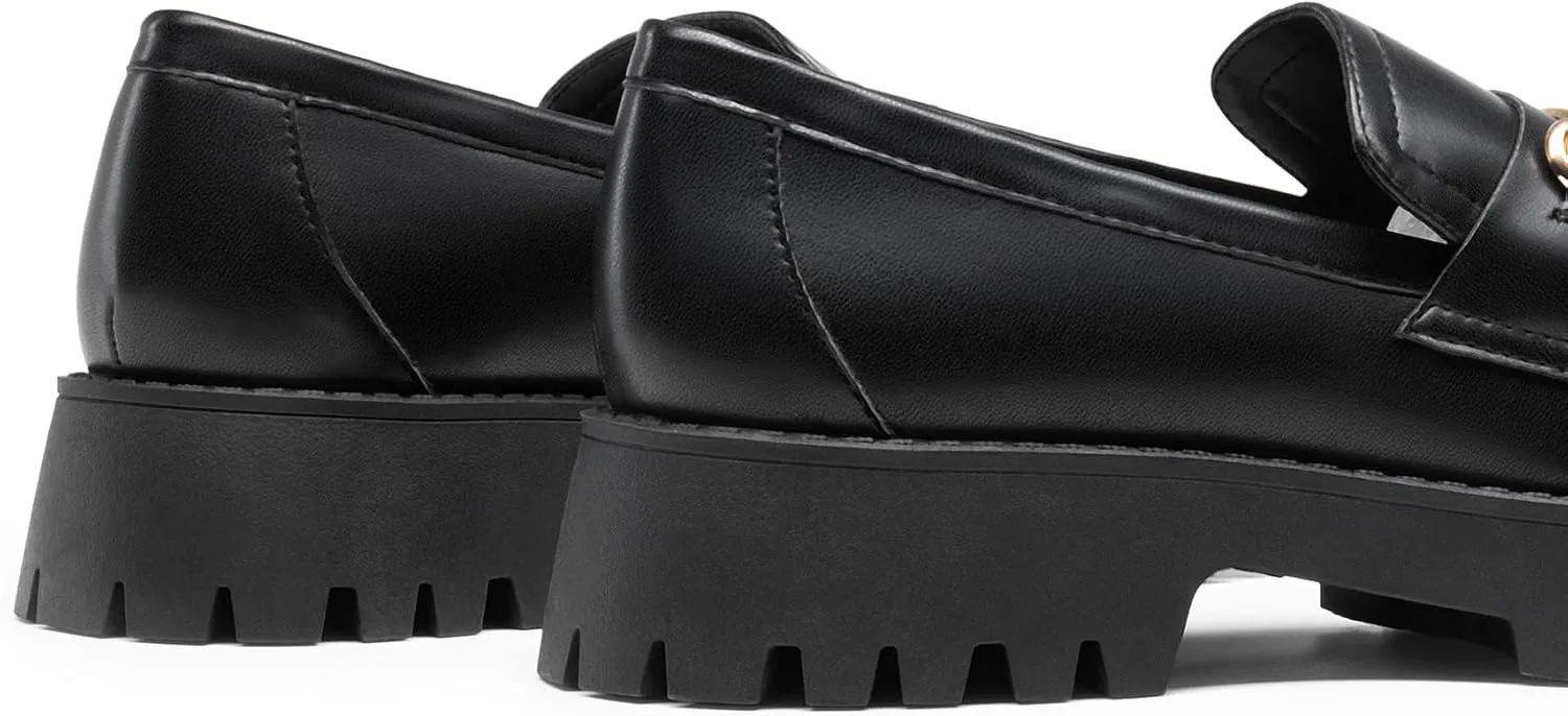DREAM PAIRS Loafers for Women Platform Chunky Penny Loafer Slip On Casual Dressy Business Shoes with Arch Support