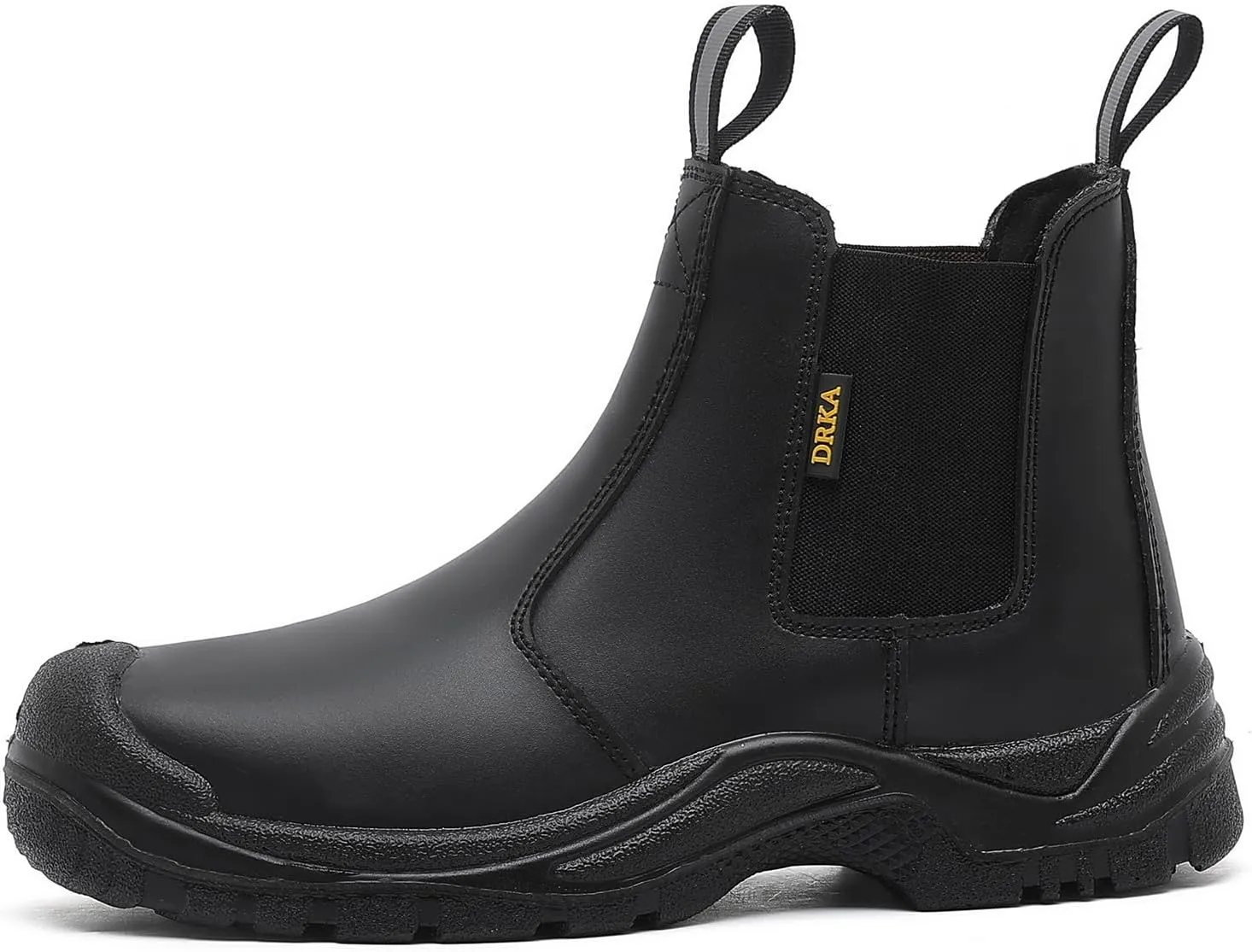 DRKA Men's Chelsea Steel Toe Work Boots – Waterproof, Slip-Resistant, Anti-Puncture Safety Shoes for Construction & Outdoor Work