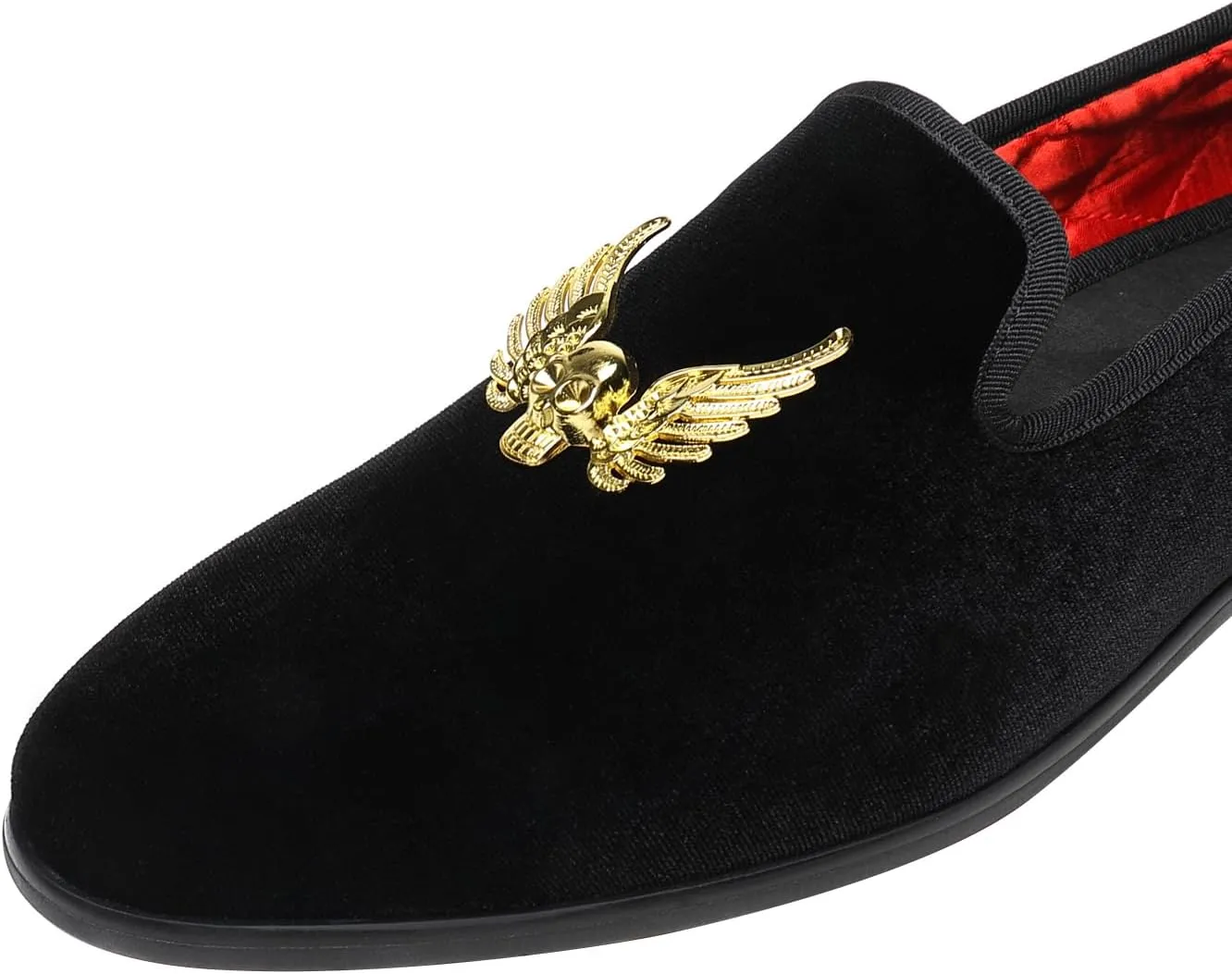 ELANROMAN Mens Dress Loafers Classic Patent Velvet Penny Tuxedo Shoes