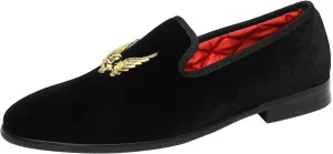 ELANROMAN Mens Dress Loafers Classic Patent Velvet Penny Tuxedo Shoes