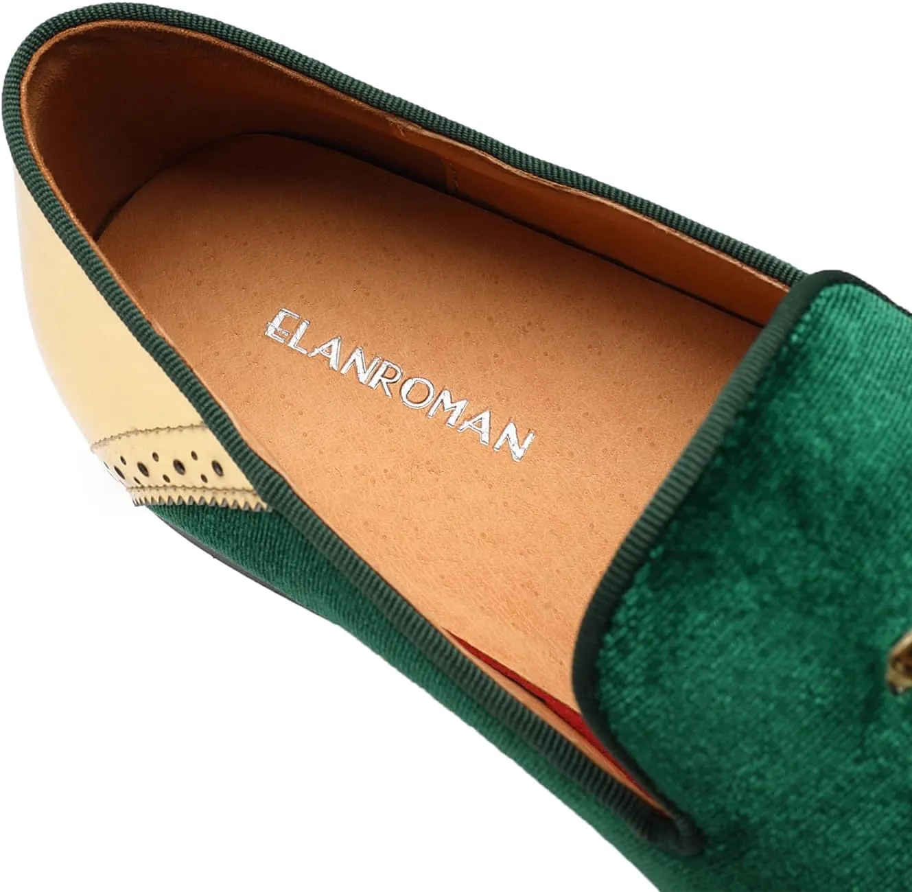 ELANROMAN Mens Dress Loafers Classic Patent Velvet Penny Tuxedo Shoes