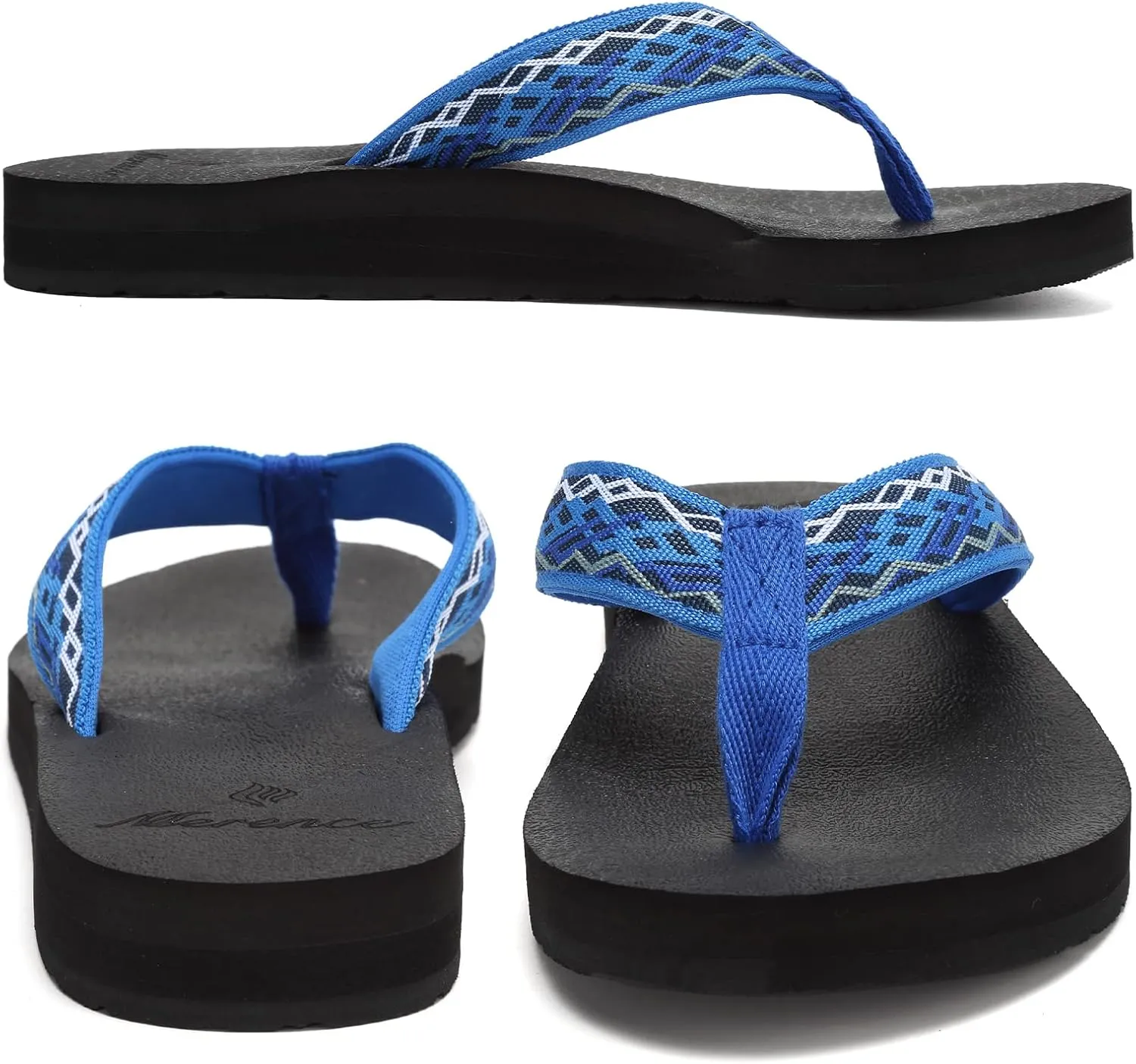 EQUICK Women's Flip Flops Arch Support Yago Mat Insole Sandal Casual Slipper Outdoor and Indoor-U219SLT003-N