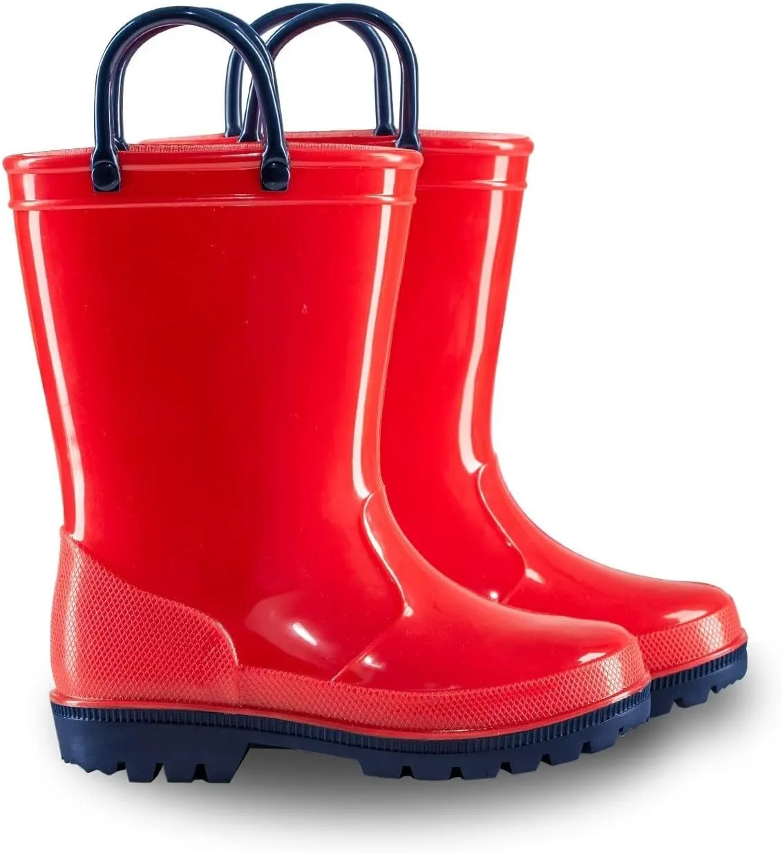 EUXTERPA Boys Girls Rain Boots Toddler Kids Waterproof Boots Children Lightweight Rain Shoes with Handles