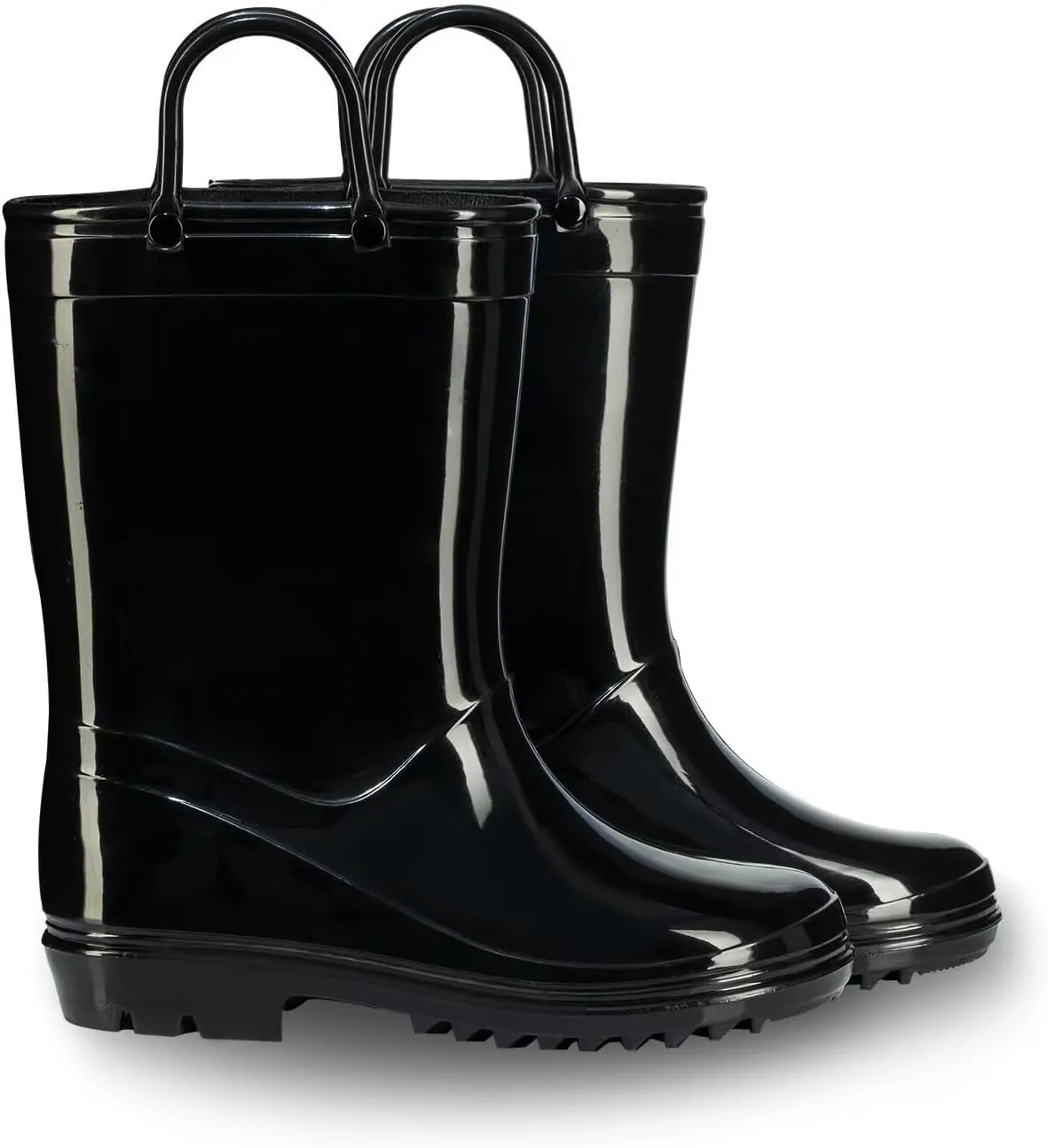EUXTERPA Boys Girls Rain Boots Toddler Kids Waterproof Boots Children Lightweight Rain Shoes with Handles