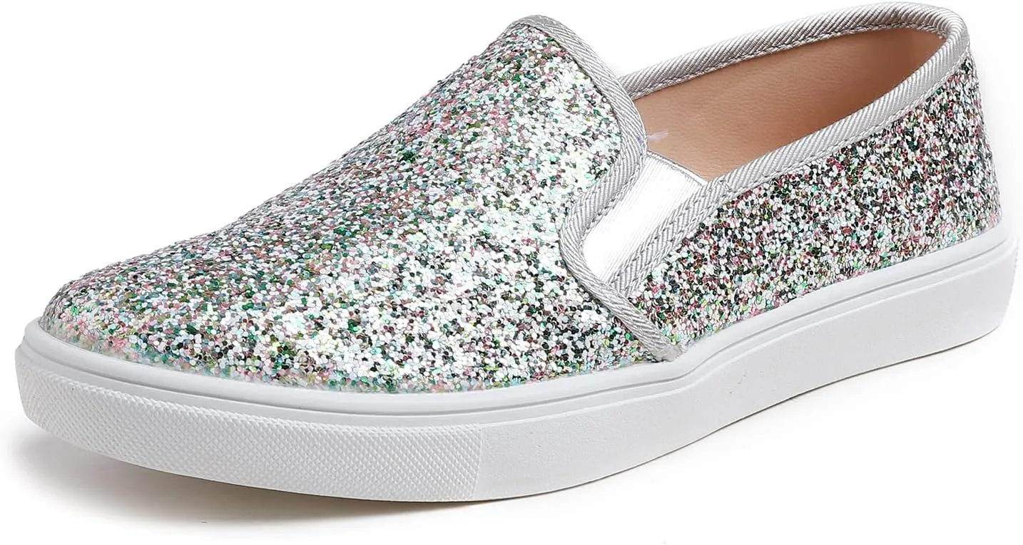 FEVERSOLE Women's Fashion Slip-On Sneaker Casual Flat Loafers