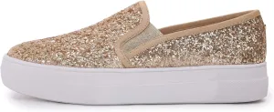 FEVERSOLE Women's Fashion Slip On Sneaker Casual Platform Loafers