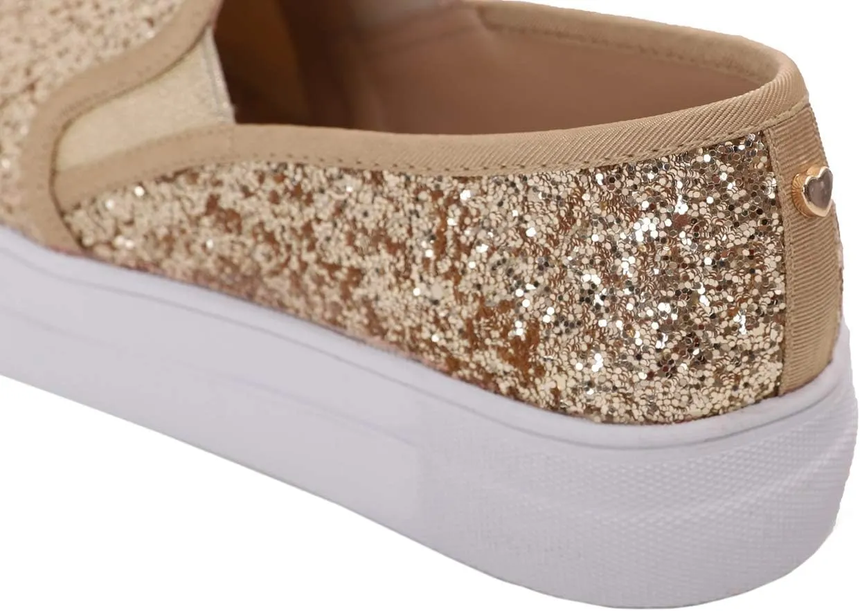 FEVERSOLE Women's Fashion Slip On Sneaker Casual Platform Loafers
