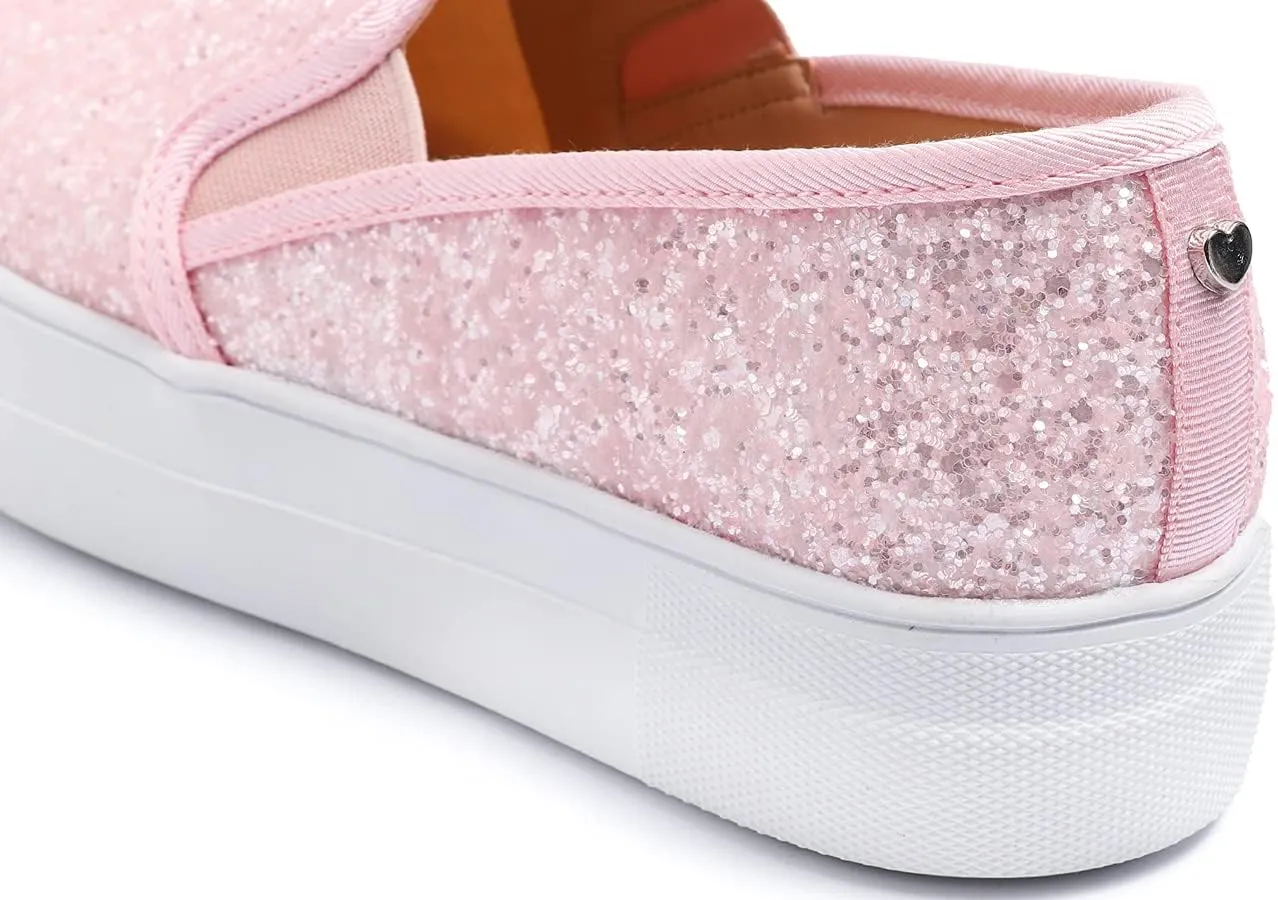 FEVERSOLE Women's Fashion Slip On Sneaker Casual Platform Loafers