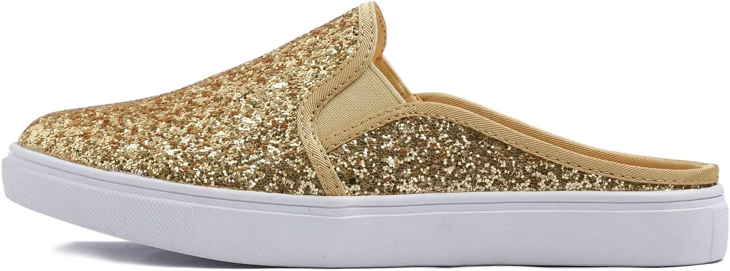 FEVERSOLE Women's Sport Mules Slip On Loafers Fashion Backless Sneakers