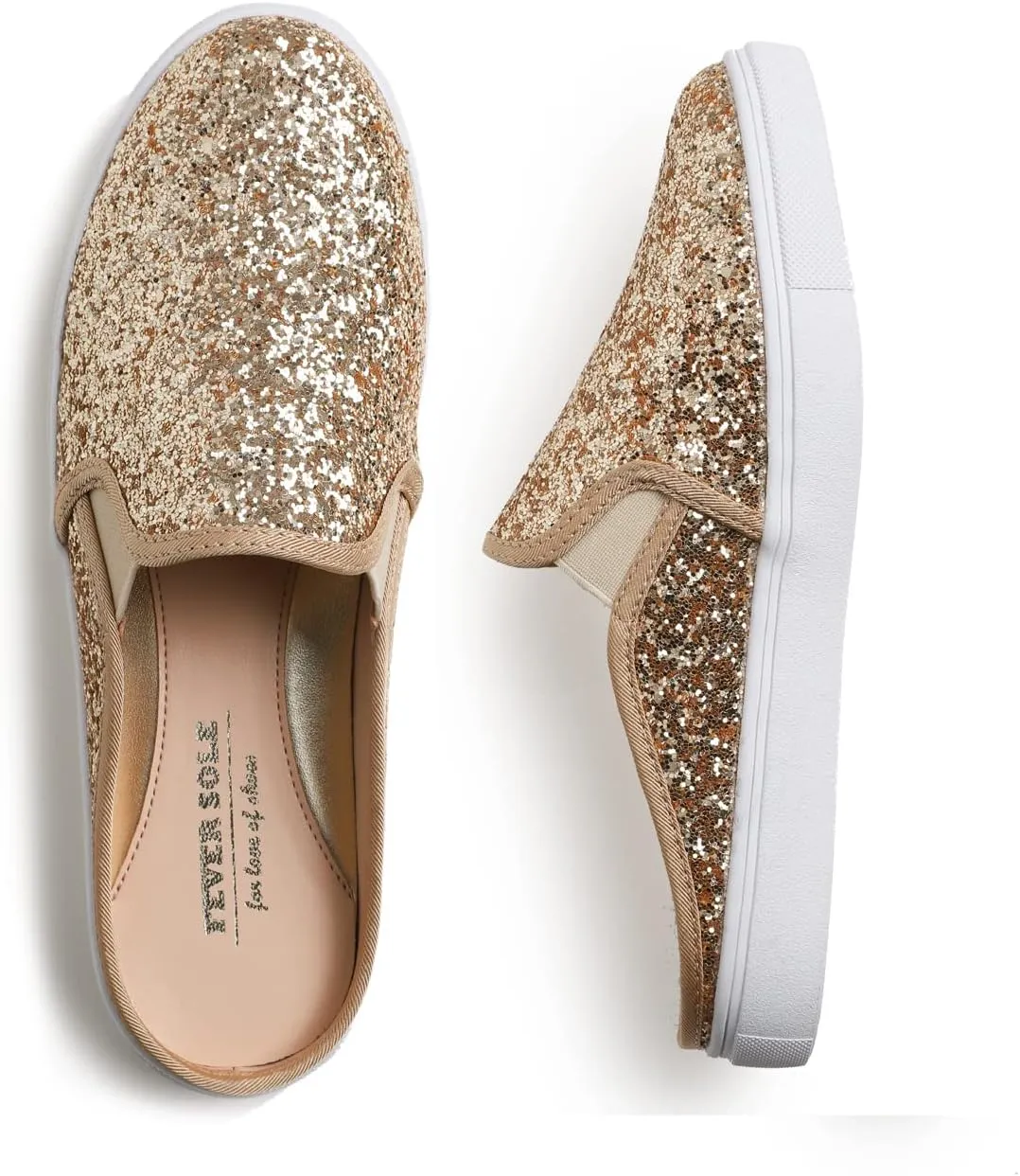 FEVERSOLE Women's Sport Mules Slip On Loafers Fashion Backless Sneakers