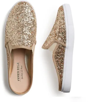 FEVERSOLE Women's Sport Mules Slip On Loafers Fashion Backless Sneakers