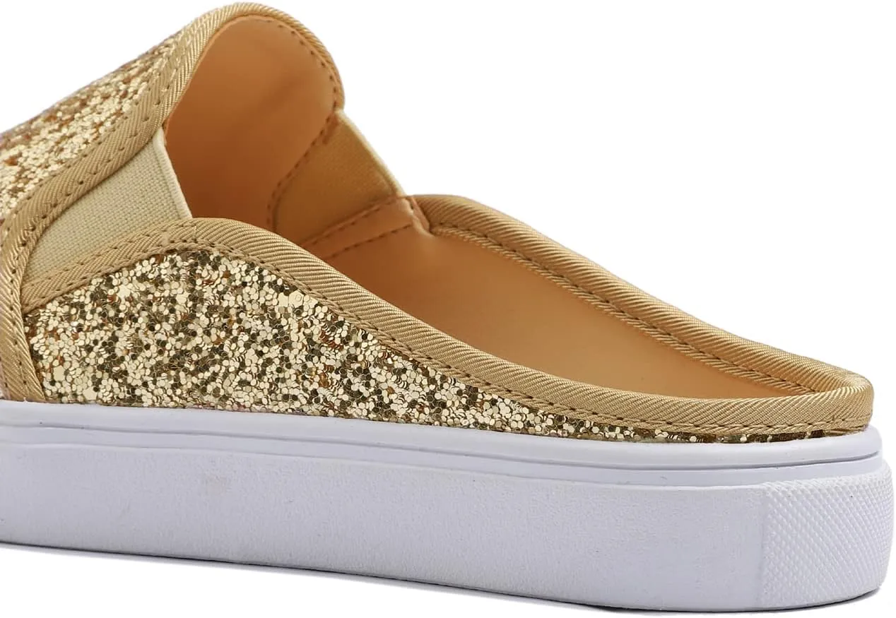 FEVERSOLE Women's Sport Mules Slip On Loafers Fashion Backless Sneakers