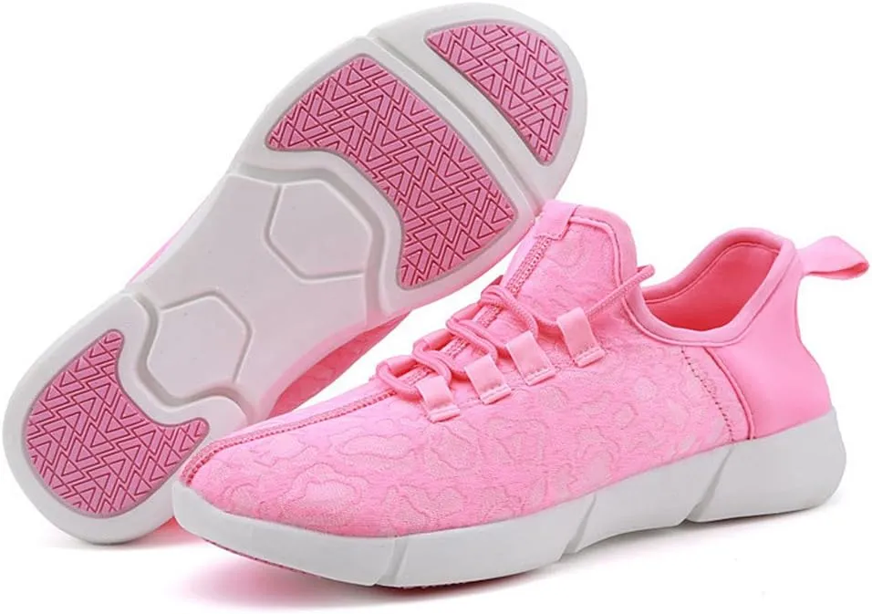 Fiber Optic LED Light up Shoes for Kids, Men and Women, Lightweight Sneakers USB Charging Glowing Party Shoes (US