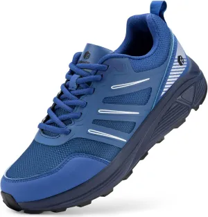 FitVille Extra Wide Mens Running Shoes Orthopedic Sneakers for Plantar Fasciitis Lightweight Men's Trail Running Shoes for Diabetic Men Wide Toe Box Shoes for Flat Feet Heel Pain Relief