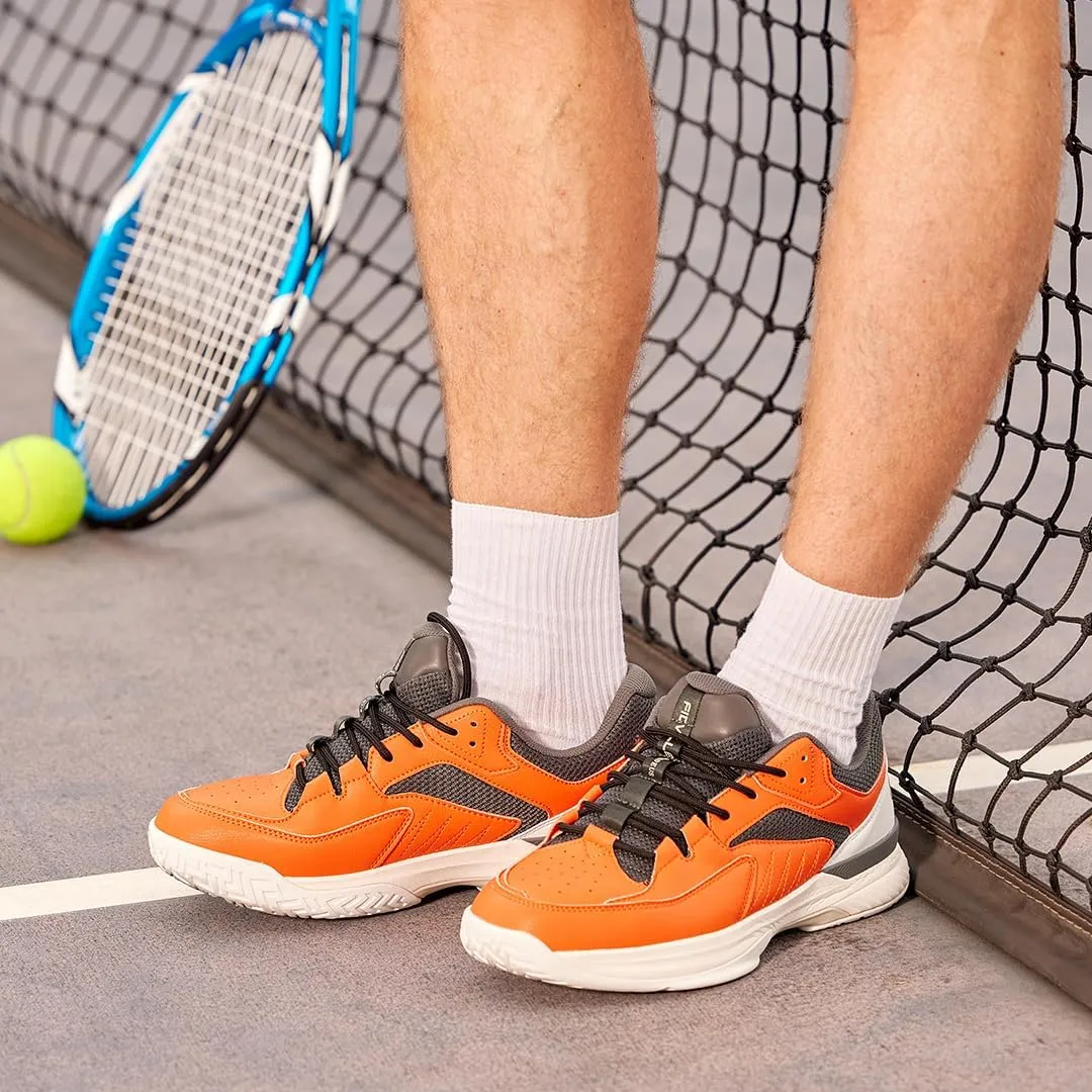 FitVille Men‘s Wide Pickleball Shoes All Court Tennis Shoes with Arch Support for Plantar Fasciitis
