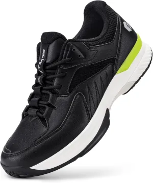 FitVille Men‘s Wide Pickleball Shoes All Court Tennis Shoes with Arch Support for Plantar Fasciitis