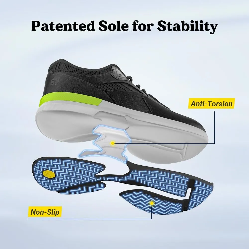 FitVille Men‘s Wide Pickleball Shoes All Court Tennis Shoes with Arch Support for Plantar Fasciitis