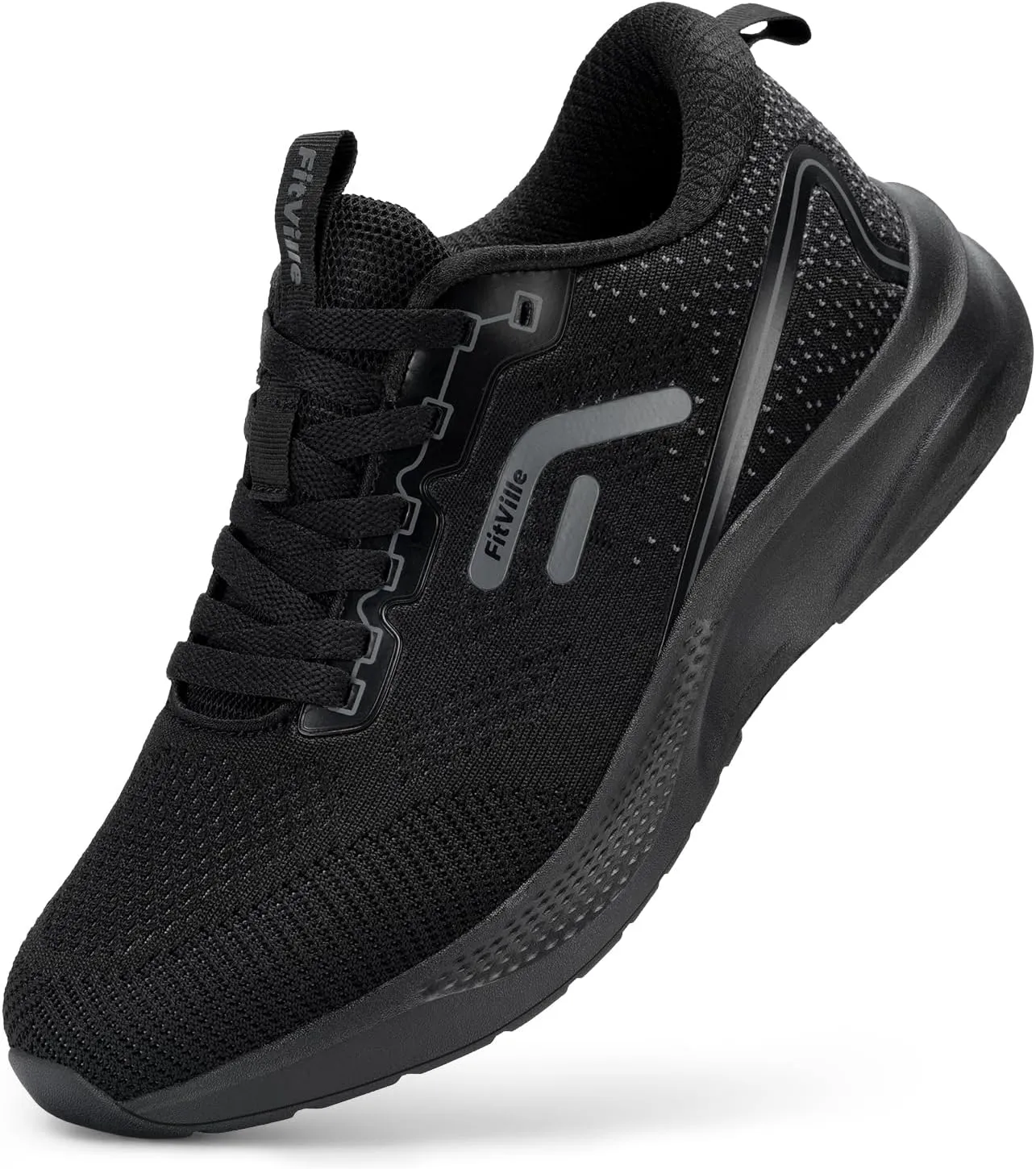 FitVille Tennis Shoes for Men Wide Width Sneakers Walking Shoes for Plantar Fasciitis Relief