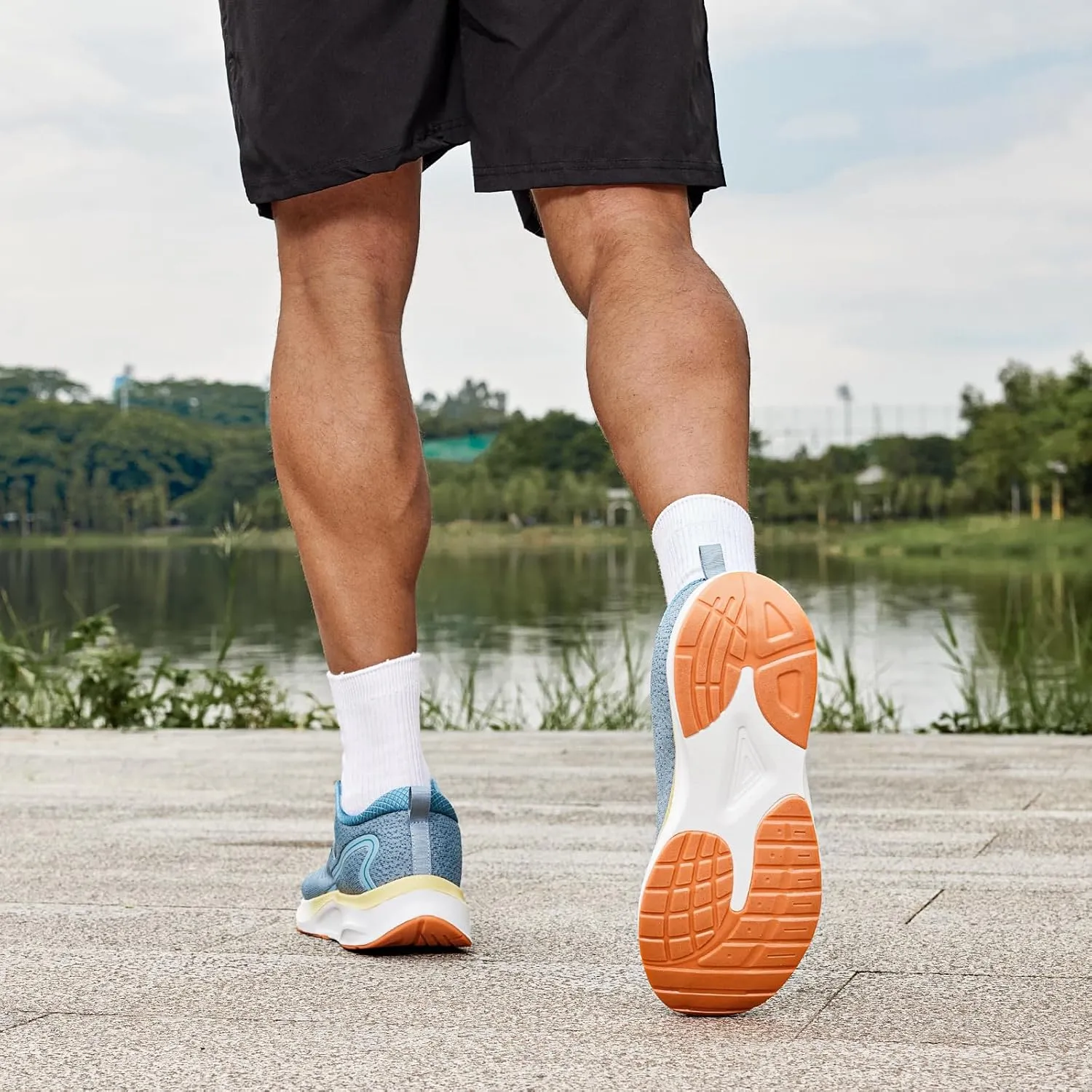 FitVille Tennis Shoes for Men Wide Width Sneakers Walking Shoes for Plantar Fasciitis Relief