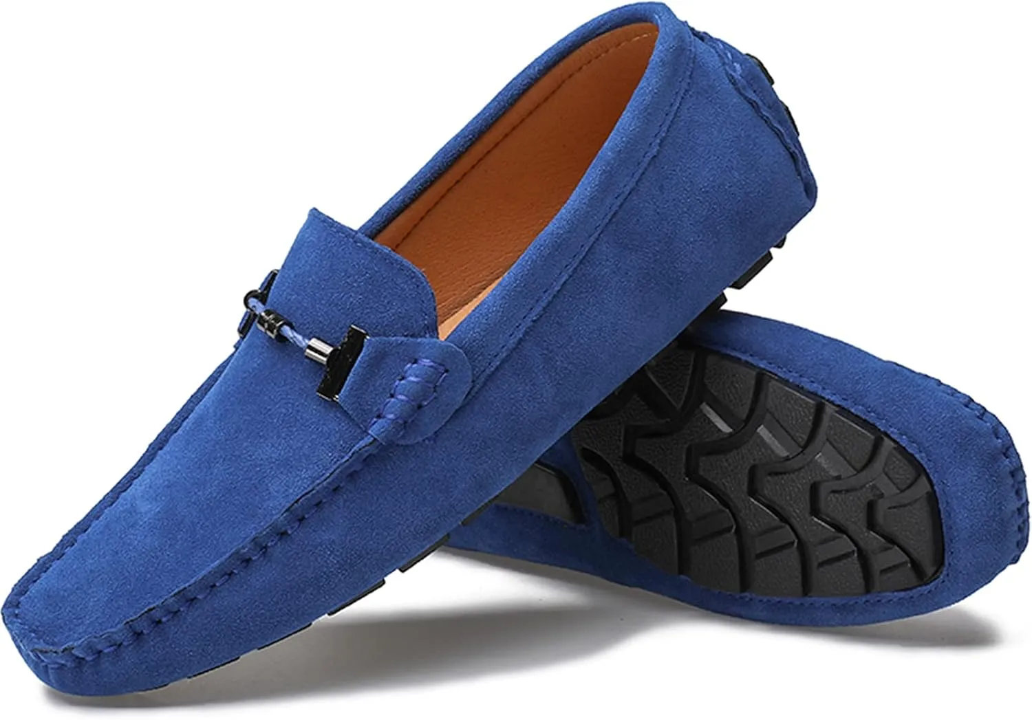 Flat Loafer for Men Suede Leather Slip-on Dress Driving Moccasins Casual Boat Shoes