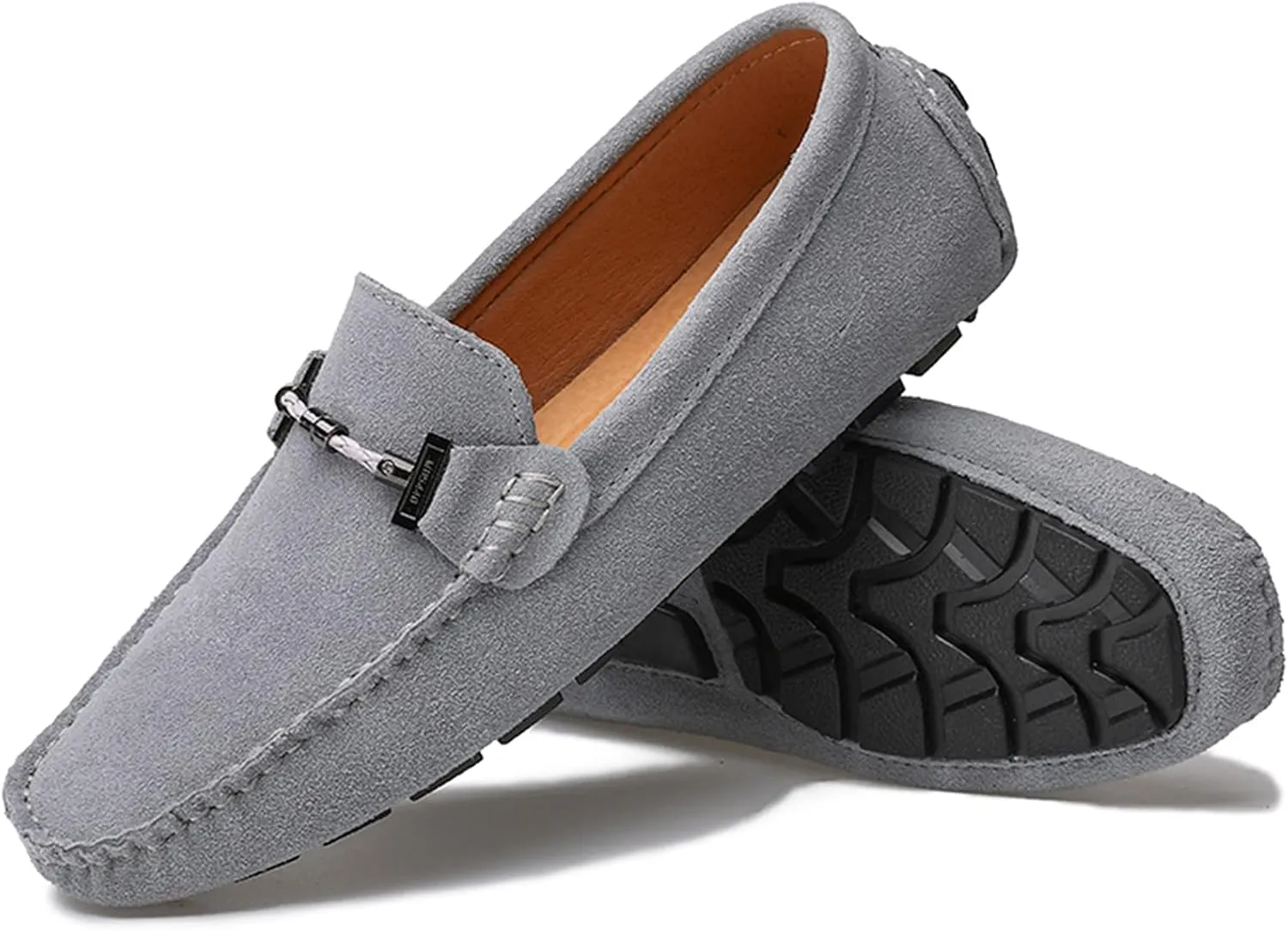 Flat Loafer for Men Suede Leather Slip-on Dress Driving Moccasins Casual Boat Shoes