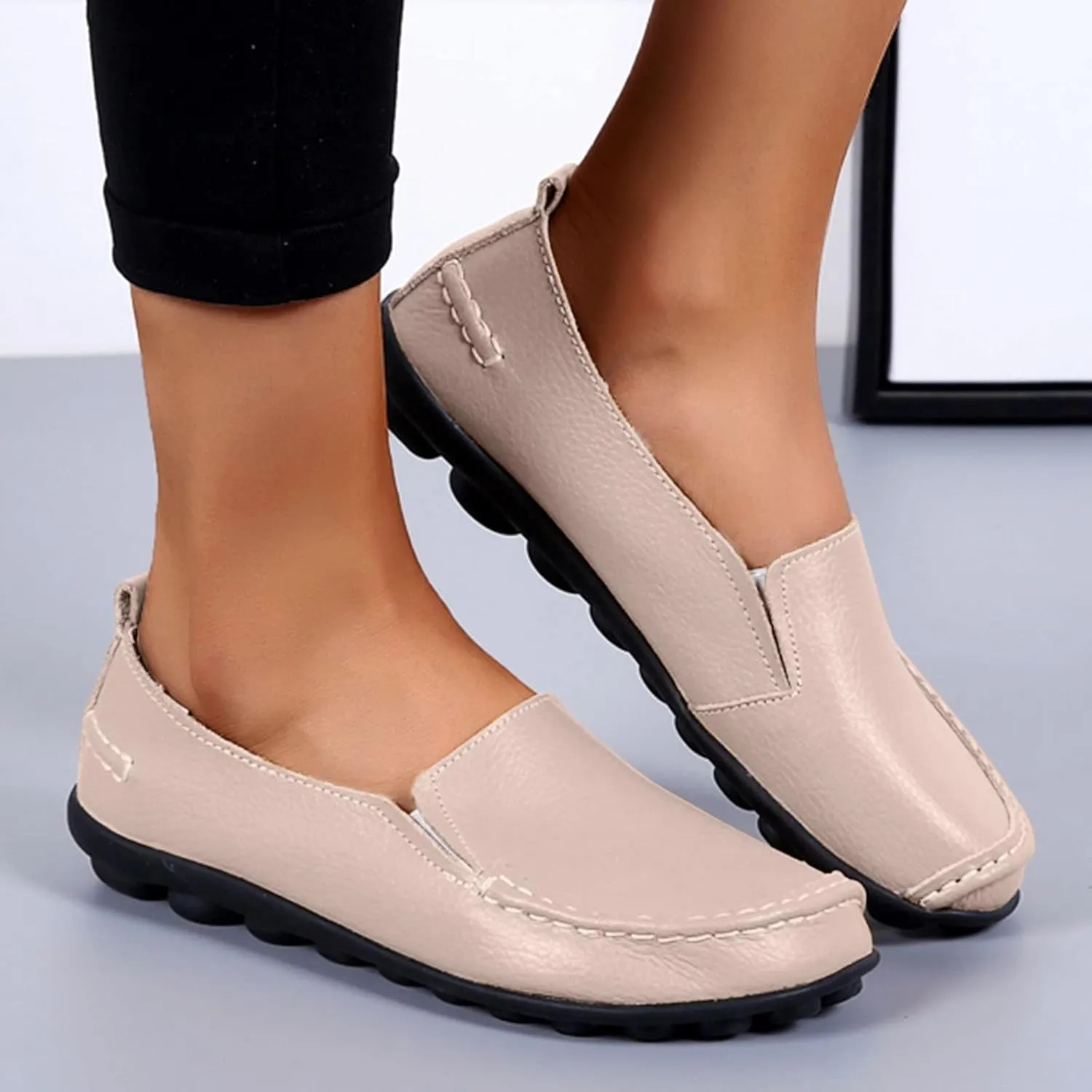 Flats Shoes Women's Comfort Penny Loafers Slip-Ons Walking Shoes Wide Width Orthopedic Shoes Business Casual Shoes