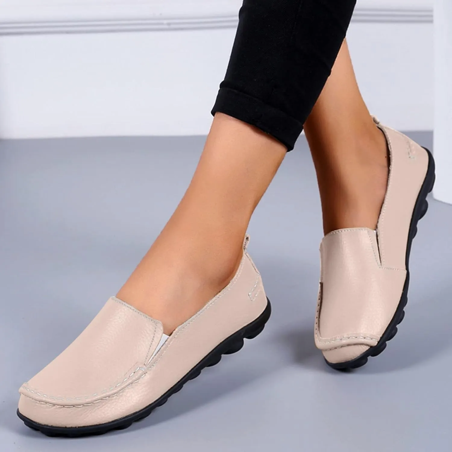 Flats Shoes Women's Comfort Penny Loafers Slip-Ons Walking Shoes Wide Width Orthopedic Shoes Business Casual Shoes