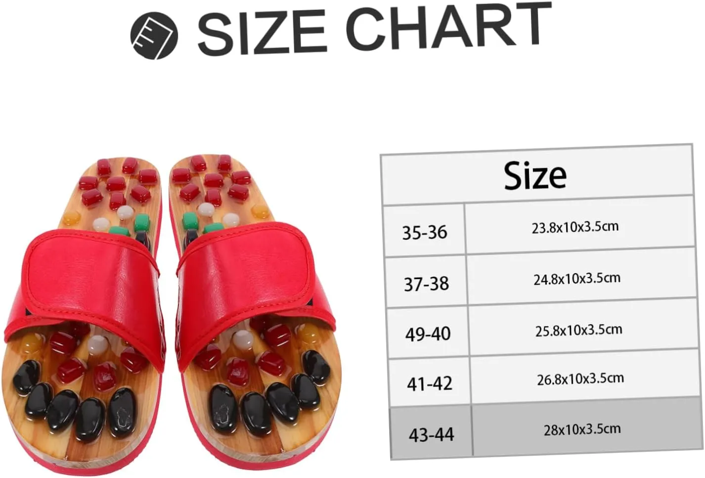 Foot Relax Sandals Cobblestone Shoes Natural Jade Massage Slippers Size 43-44 Pu Eva Material Health Massage Shoes
