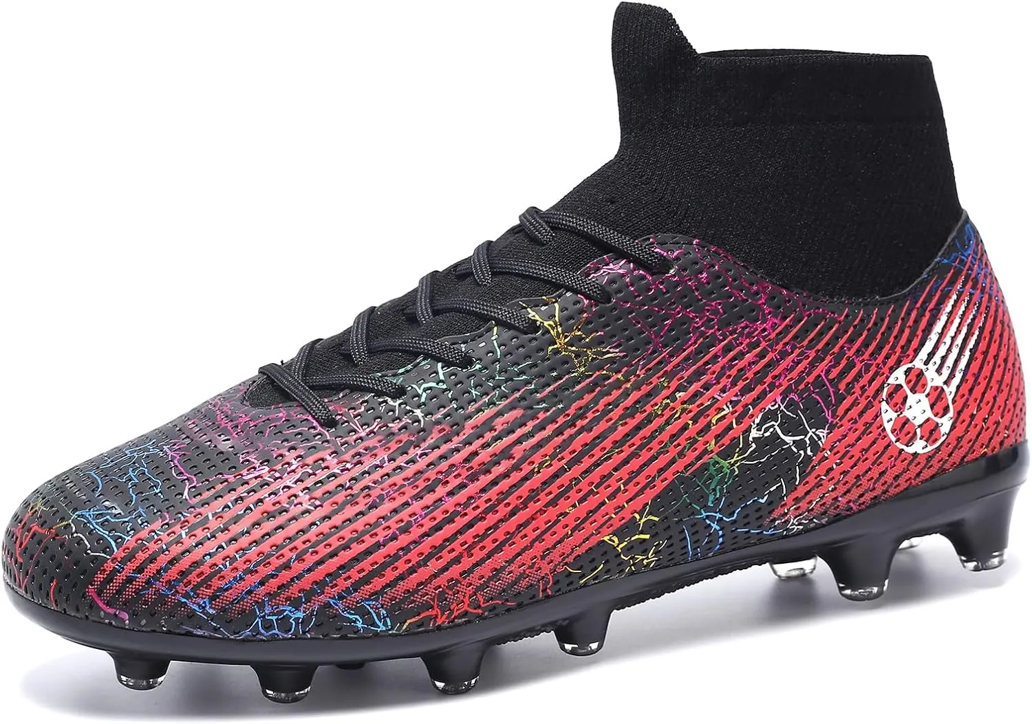 Football Cleats Men Women, Non-Slip High Top Soccer Shoes Lightweight Shock Resistant Training Boots Sneaker Breathable Professional Turf Shoes Sport Athletic Ground Football Boots Soccer Cleats