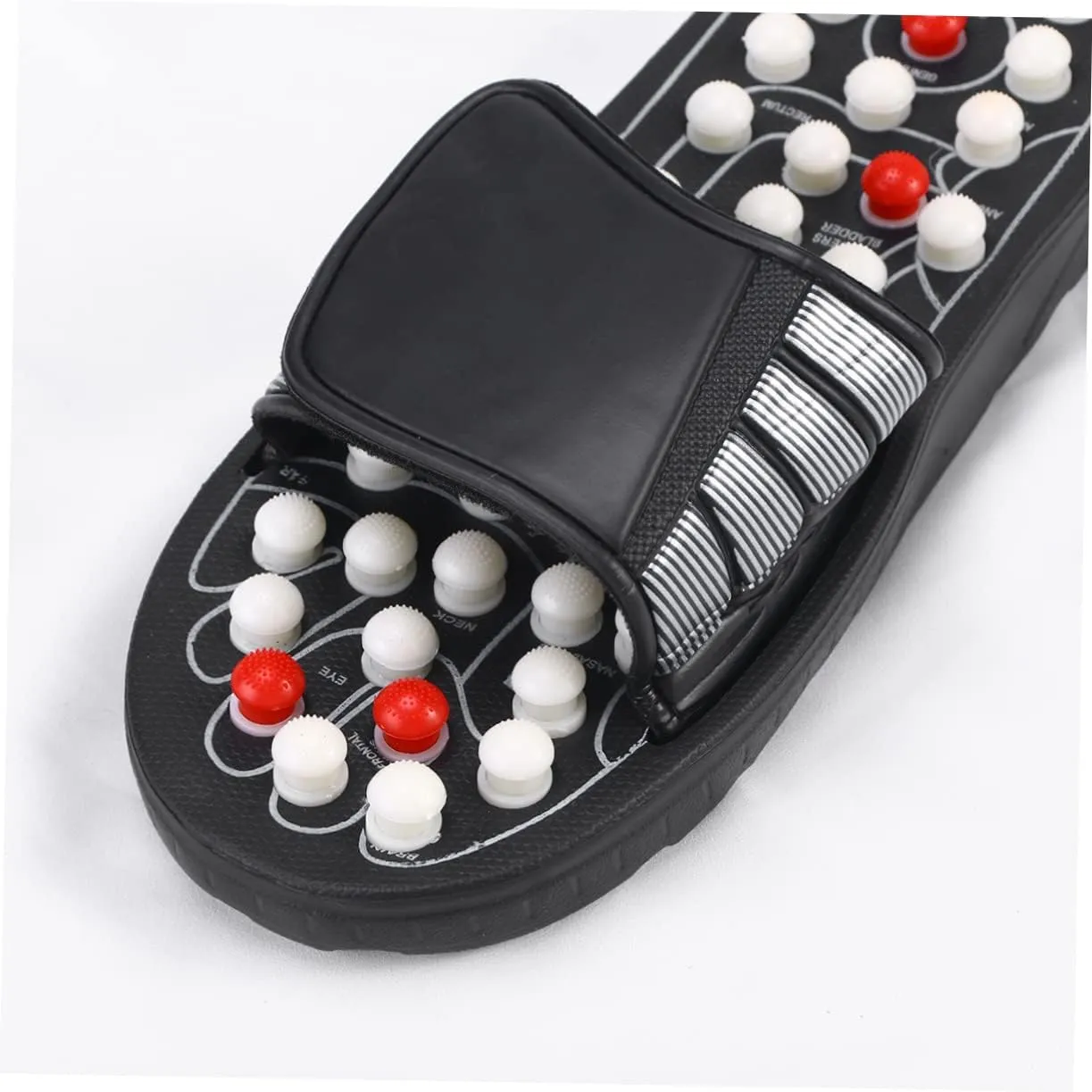 FRCOLOR Foot Massager for Circulation Reflex Massage Shoes Therapeutic Foot Relaxation Massager Tai Chi Gossip Slippers Size 44-45