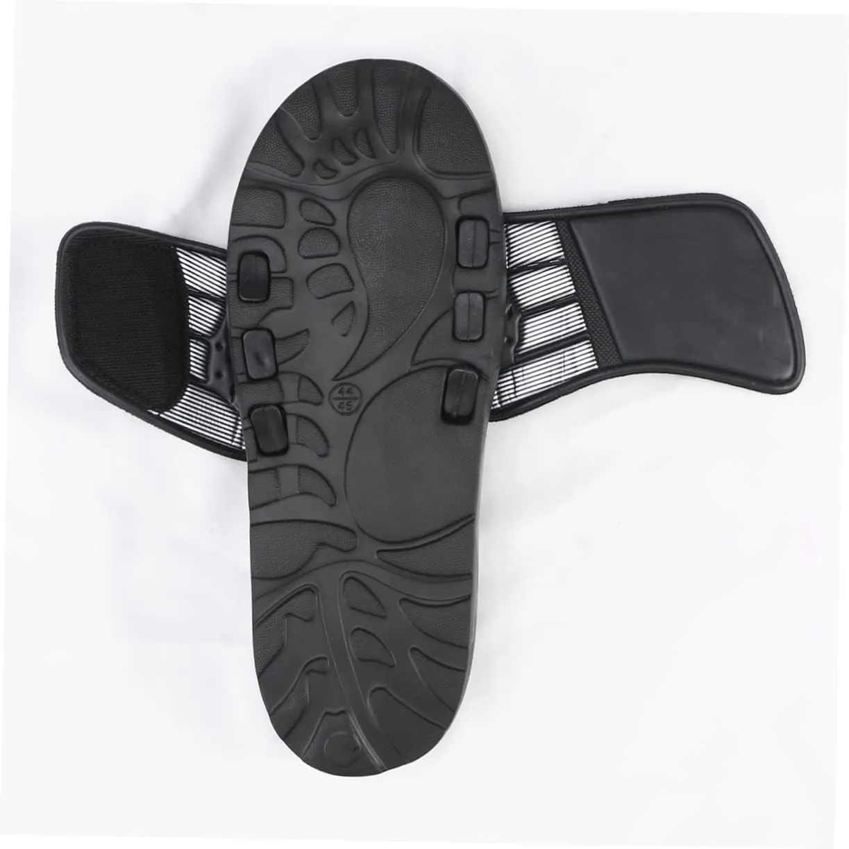 FRCOLOR Foot Massager for Circulation Reflex Massage Shoes Therapeutic Foot Relaxation Massager Tai Chi Gossip Slippers Size 44-45
