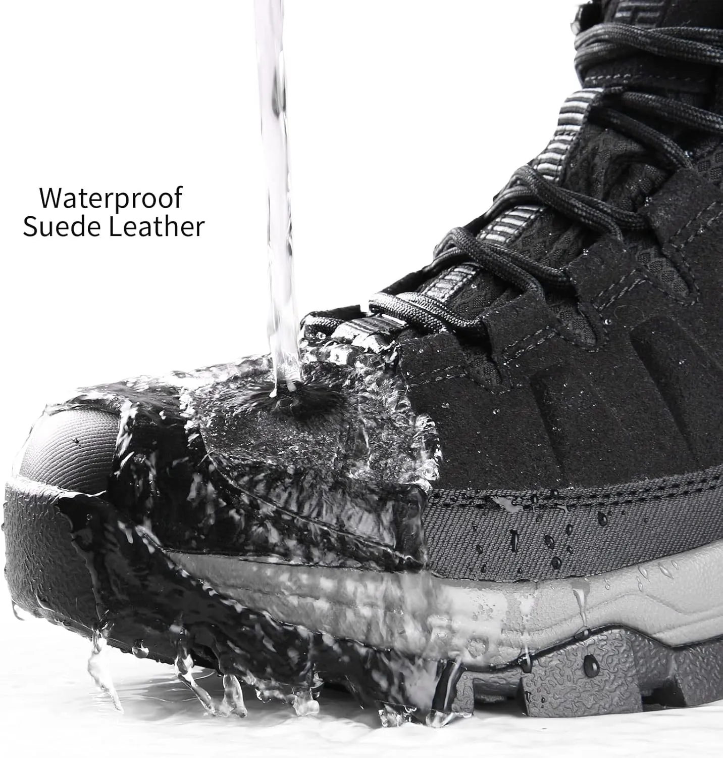 FREE SOLDIER Men's Hiking Boots Outdoor Lightweight Breathable Ankle Boots Waterproof for Trekking Hiking