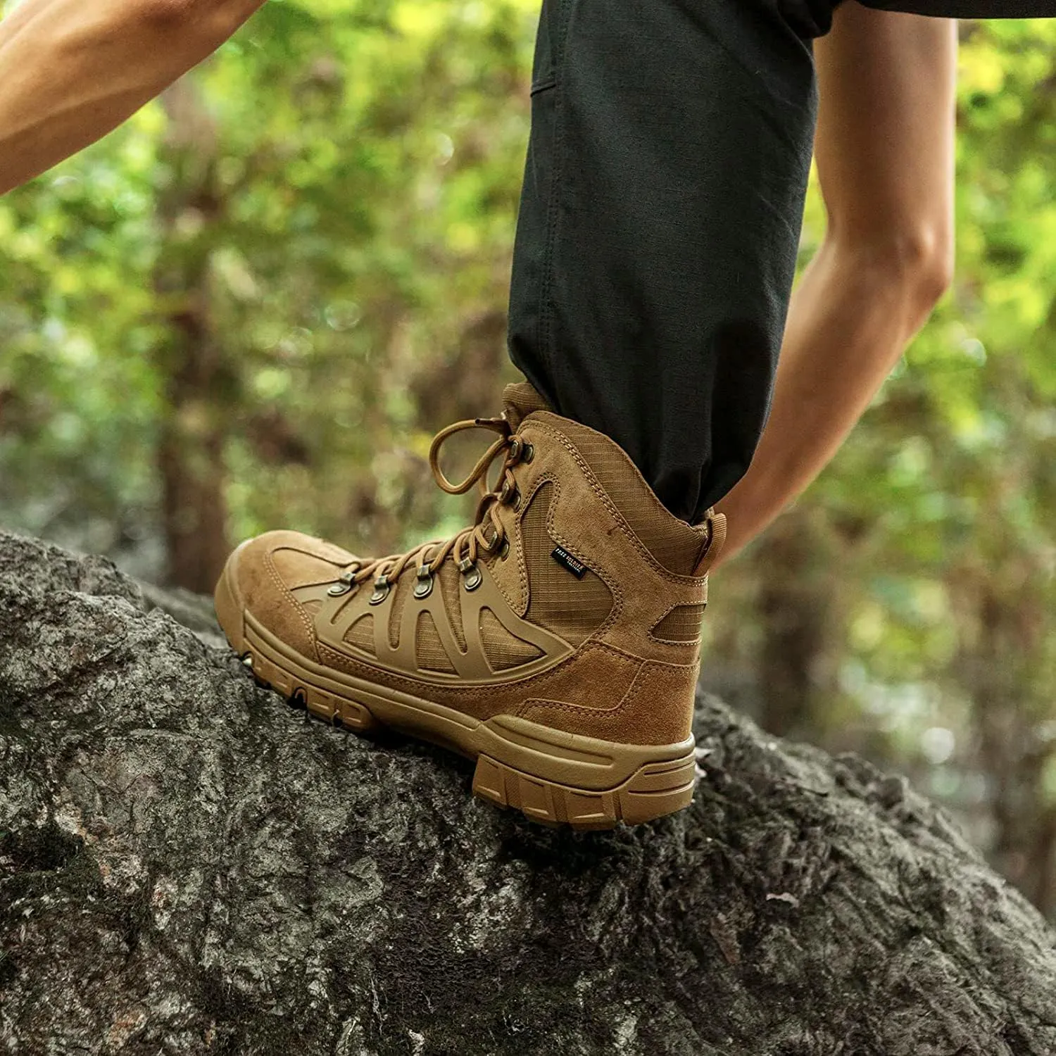 FREE SOLDIER Men's Waterproof Tactical Hiking Boots Military Work Boots Combat Boots