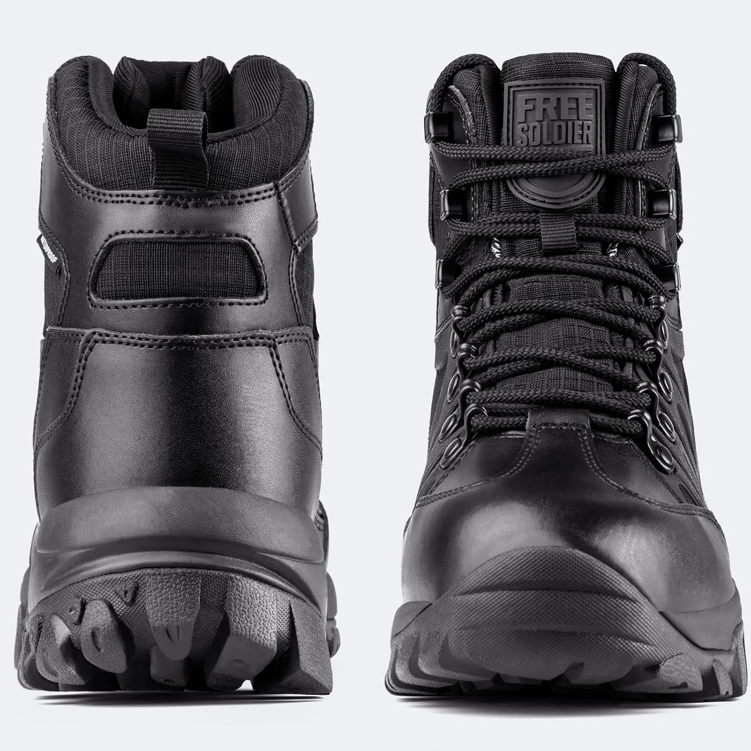 FREE SOLDIER Men's Waterproof Tactical Hiking Boots Military Work Boots Combat Boots